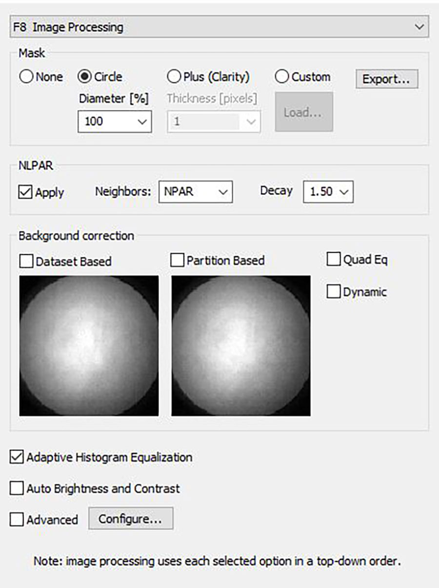 Image Processing 面板.